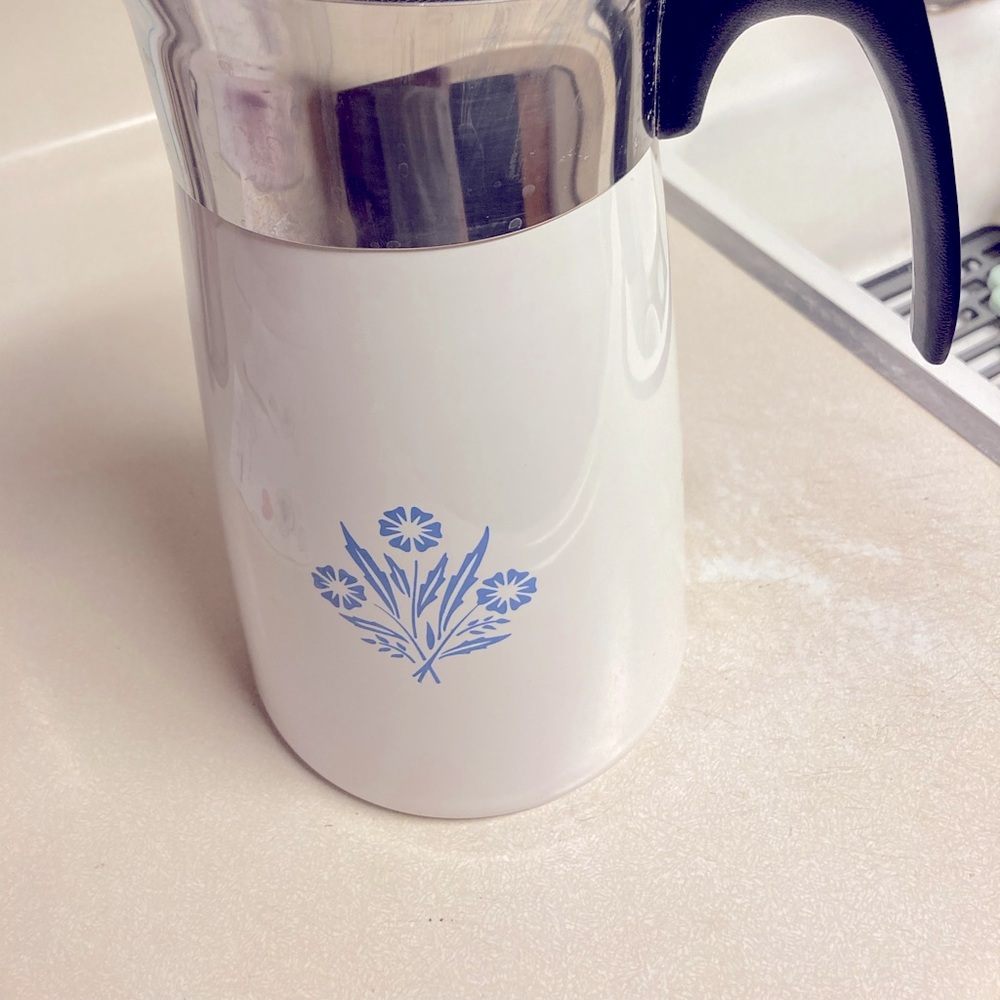 Corningware Blue Cornflower 9 cup Percolator